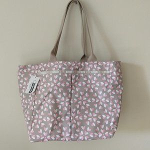 LeSportsac EveryGirl Tote Khaki/Pink/White